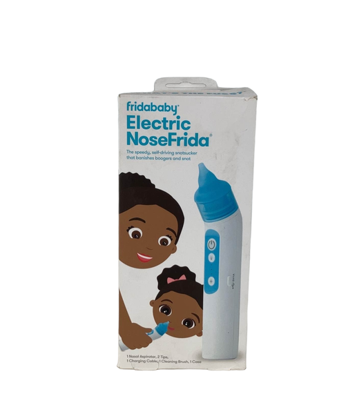 FridaBaby White Blue Electric NoseFrida USB Rechargeable Nasal Aspirator  Used
