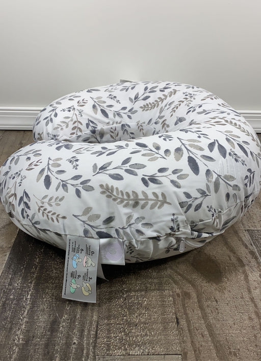 secondhand Boppy Nursing Pillow, Grey Taupe Leaves