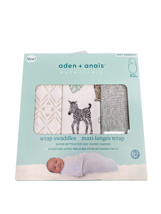 secondhand Aden + Anais Easy Swaddle 3 Pack, 0-3 Months Toile
