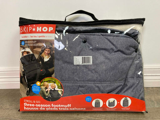 used Skip Hop Stroll And Go Three-Season Footmuff For Toddler, In heather grey