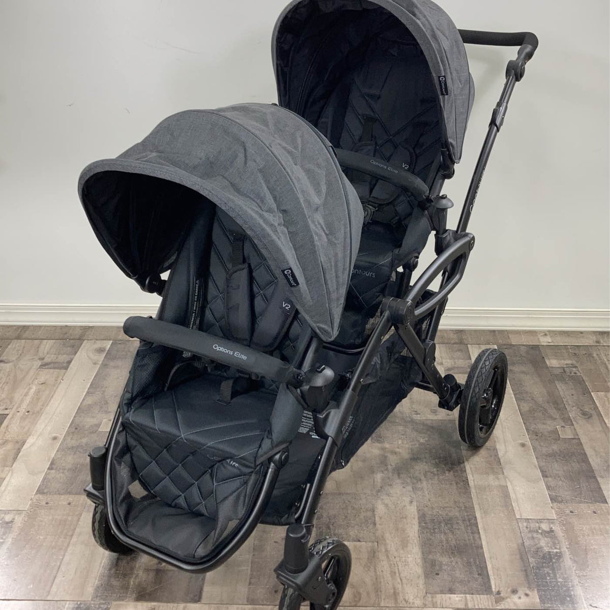 Contours Options Elite V2 Double Stroller, 2020, Graphite Grey