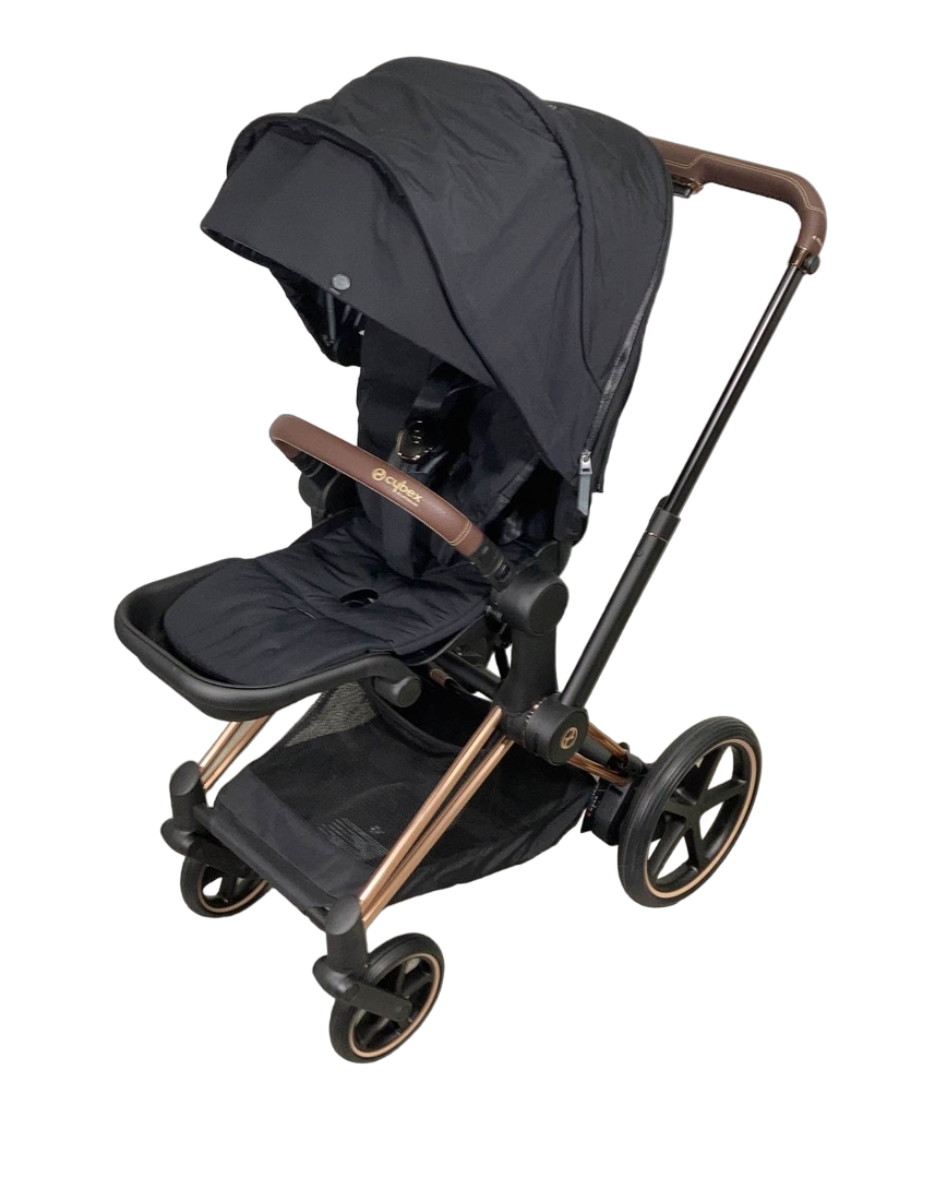 cybex priam rose gold Cybex E-PRIAM Electric Stroller, 2023, Rose Gold, Deep Black