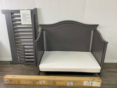 used Million Dollar Baby Classic Louis 4-in-1 Convertible Crib, With Mattress & Conversion Kits