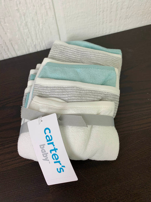 used Carter's Washcloth 6 Pack, Grey & baby blue