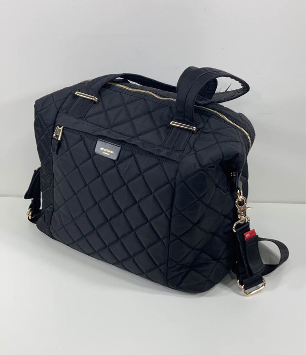Shop StorkSak Stevie Quilt Diaper Bag, Black at GoodBuy Gear