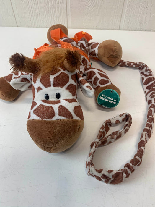 used Animal Planet Giraffe Plush Soft Backpack Bag Harness With Toddler Safety Leash, Giraffe 