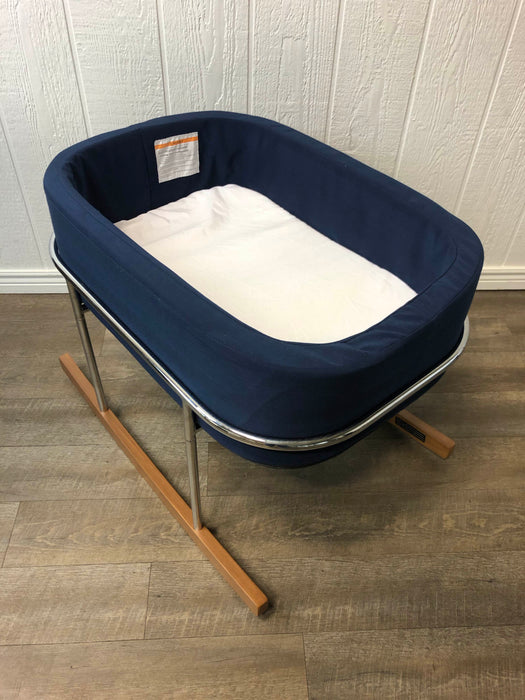 secondhand Wonderfold Baby Bassinet Cradle, Navy