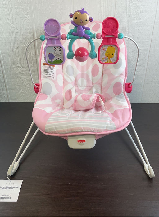 used Fisher Price Baby Bouncer, Pink Butterfly