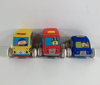 secondhand Melissa & Doug Pull Back Toddler Cars, Town Vehicles