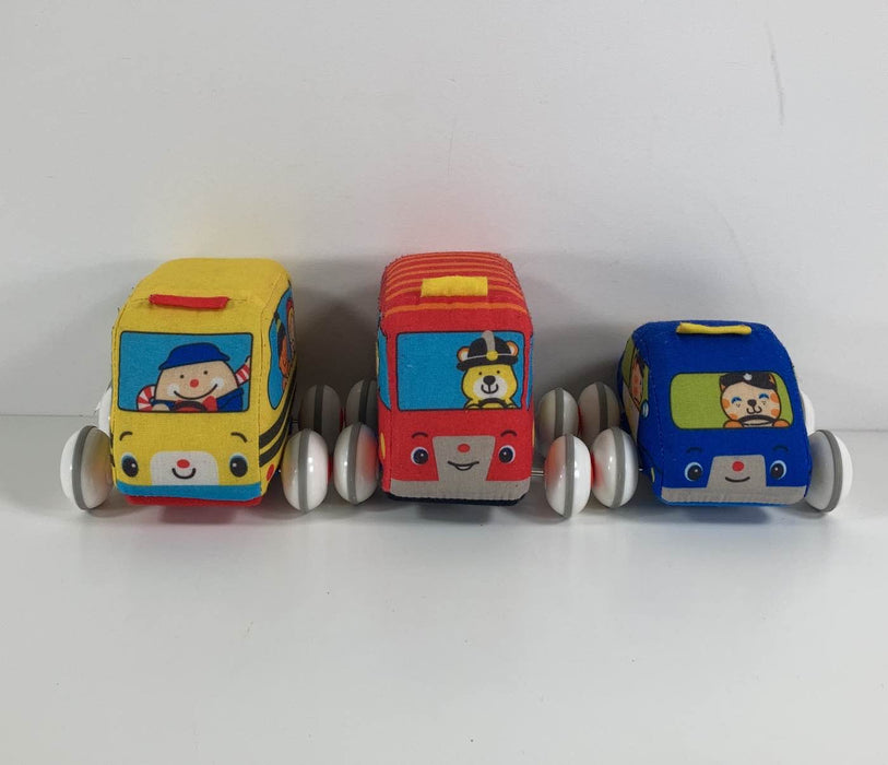 secondhand Melissa & Doug Pull Back Toddler Cars, Town Vehicles