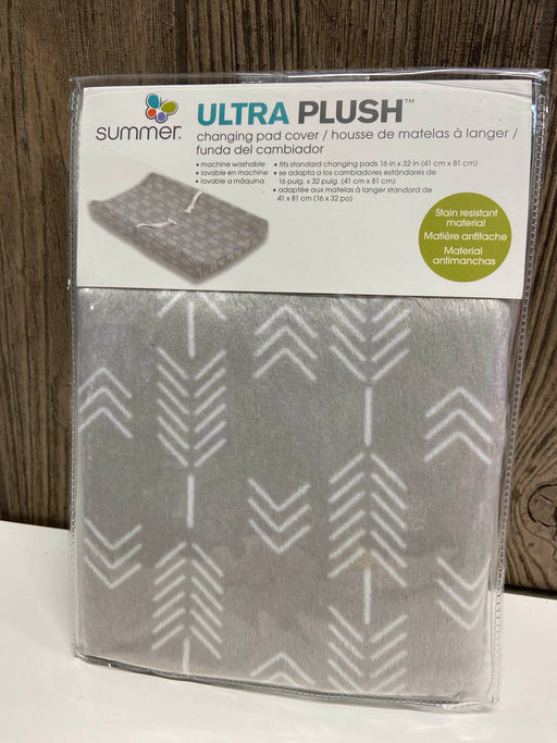 used Summer Infant Ultra Plush Changing Pad Cover, Grey Arrows