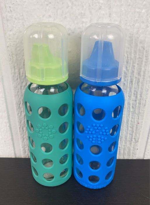 Shop BUNDLE Lifefactory Glass Bottles With Sippy Caps at GoodBuy Gear