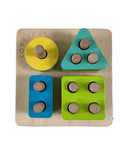 used Lovevery Sort and Stack Peg Puzzle