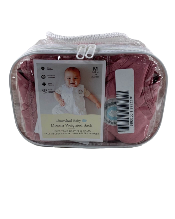 used Dreamland Weighted Sleep Sack, 0-6 months, Dusty Rose