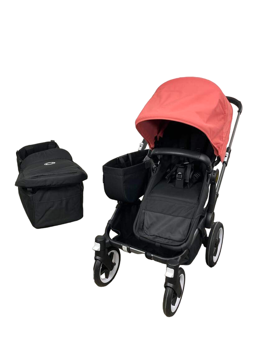 secondhand Bugaboo Donkey 5 Stroller Mono, Graphite, Sunrise Red, 2021