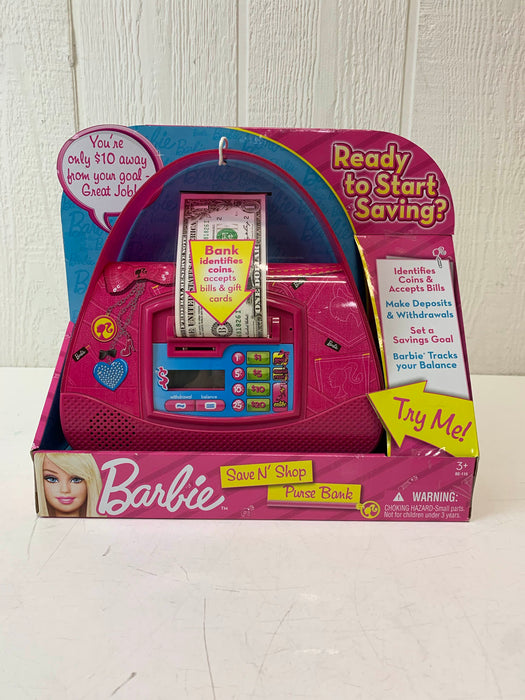 used Barbie Save N Shop Purse Bank