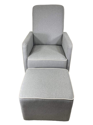 Davinci olive glider and shop ottoman dark grey