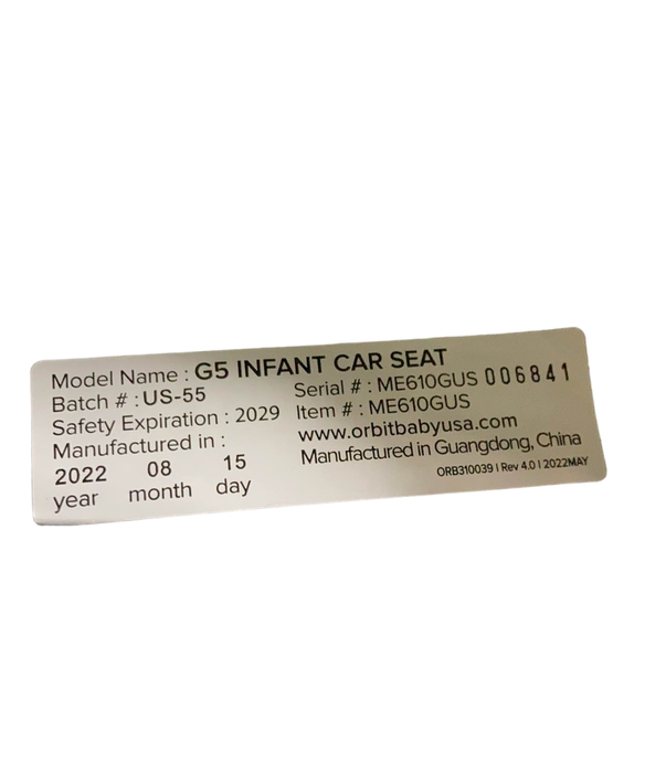 Orbit Baby G5 Infant Car Seat, Melange Grey, 2022