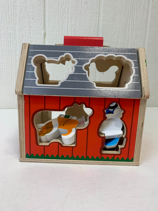 used Melissa & Doug Take Along Sorting Barn