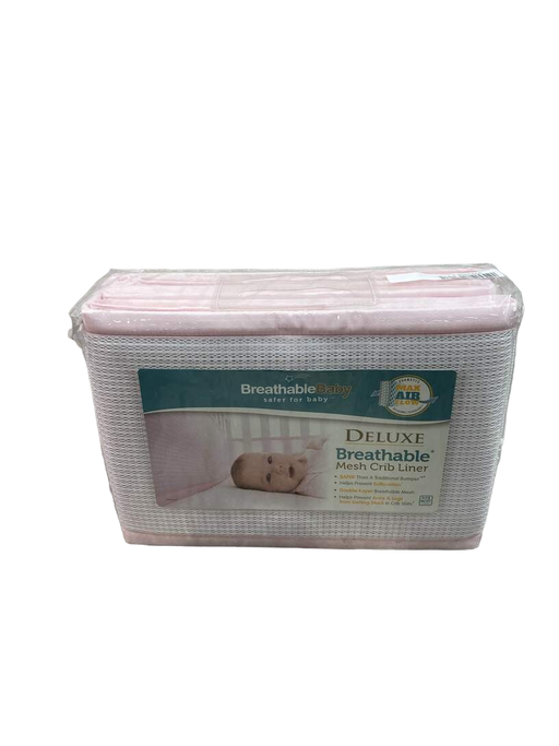 used Breathable Baby Mesh Crib Liner, Pink