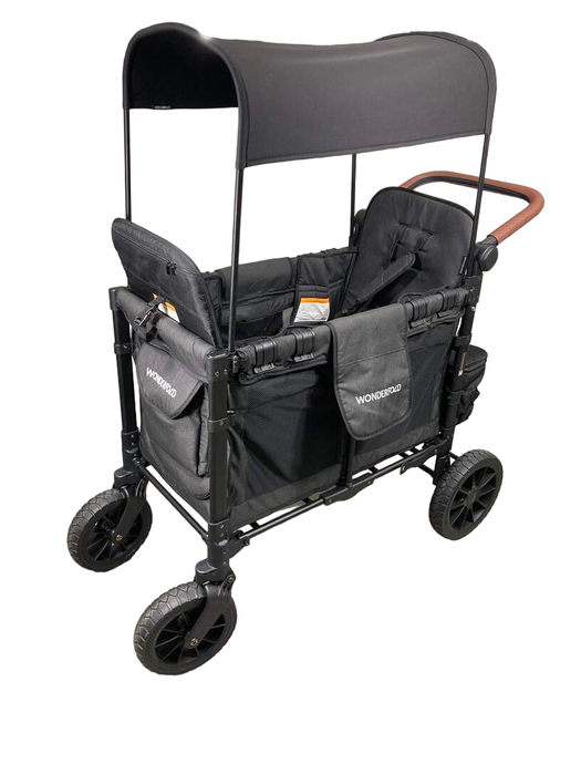 used Wonderfold W2 Luxe Multifunctional Double Stroller Wagon, 2023, Volcanic Black