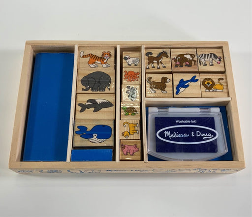 used Melissa & Doug Wooden Stamp Set