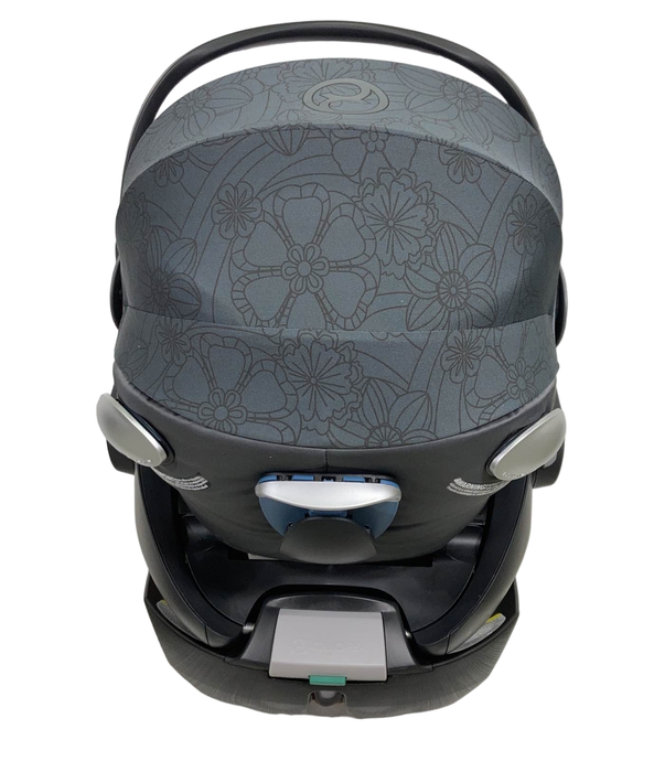 cybex simply flowers grey Cybex Cloud Q Infant Car Seat with SensorSafe, Simply Flowers Grey, 20