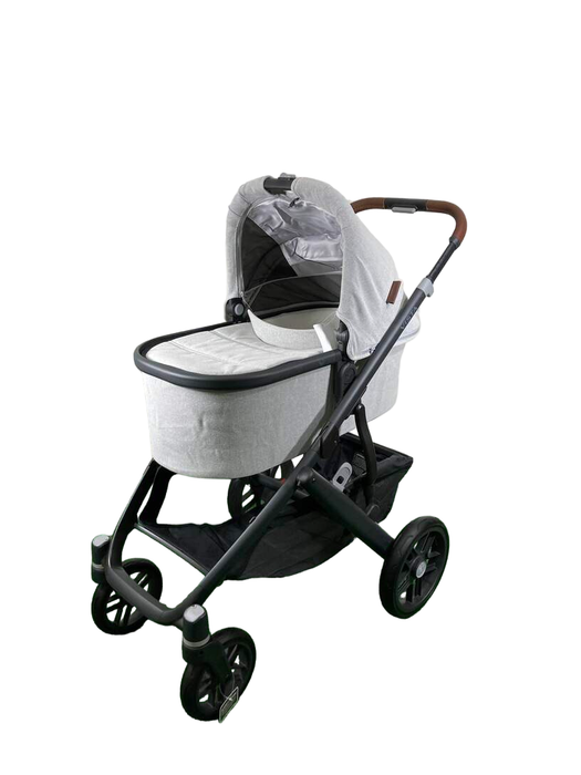 secondhand UPPAbaby VISTA V2 Stroller, Bassinet and Frame Only, Anthony (White and Grey Chenille), 2023