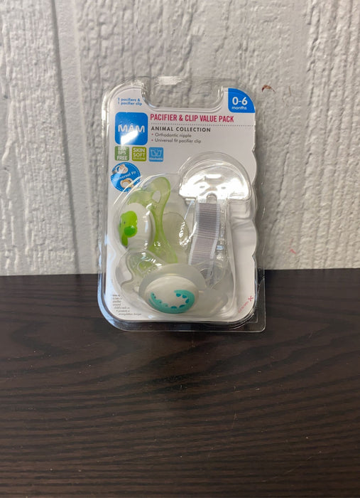 used MAM Pacifier & Clip Set