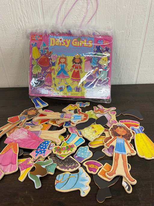 used T.S. Shure Daisy Girls Wooden Magnetic Dress-Up Dolls