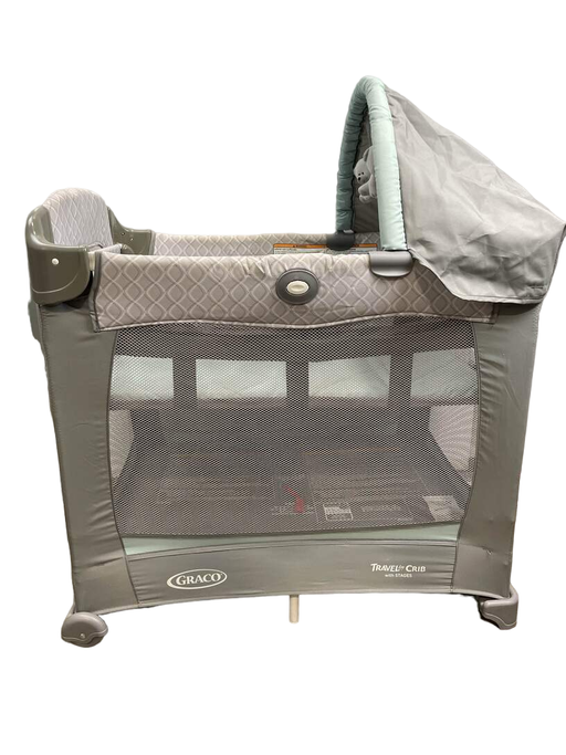 secondhand Graco Travel Lite Crib, With Stages