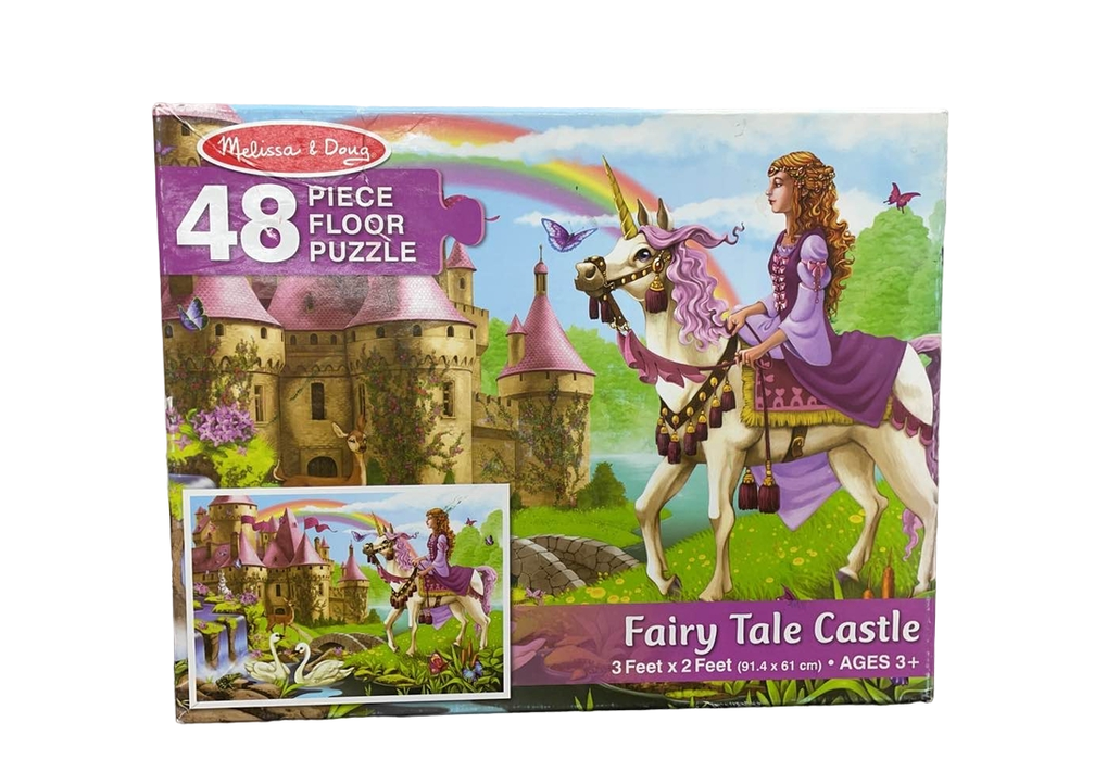 used Melissa & Doug Floor Puzzle, Fairytale Castle