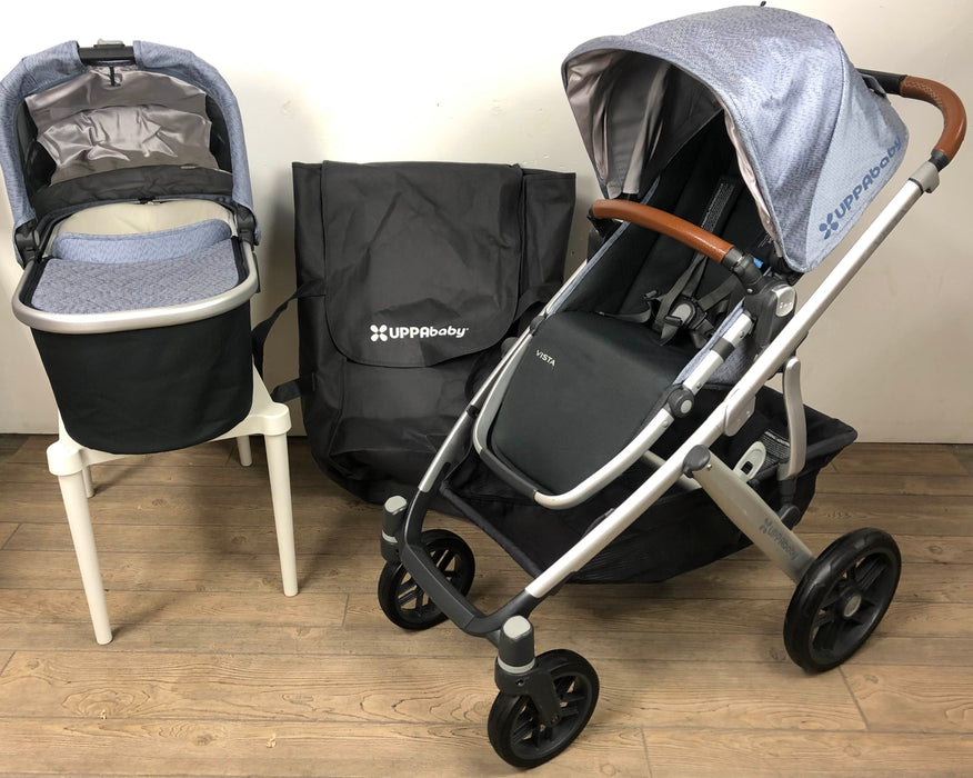 used UPPAbaby VISTA Stroller, 2017, Gregory (Blue Melange)