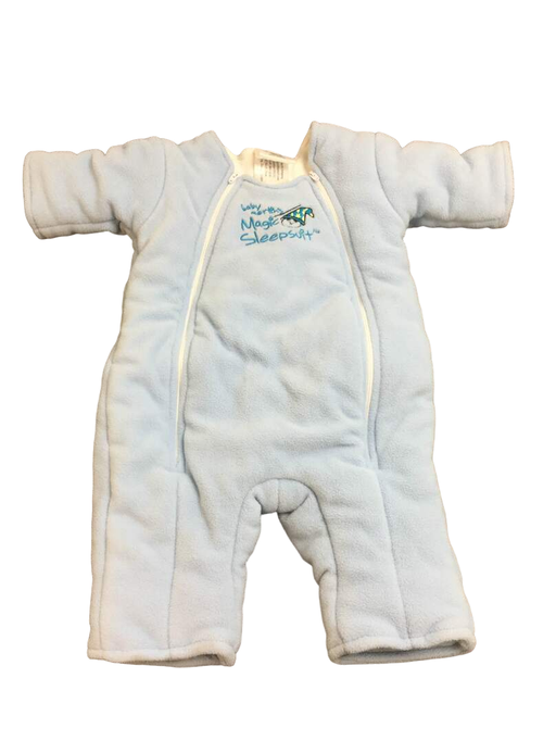 used Baby Merlin's Magic Sleepsuit, Large 6-9 Months, Fleece, Blue