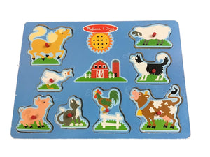 Melissa & doug farm animals best sale sound puzzle