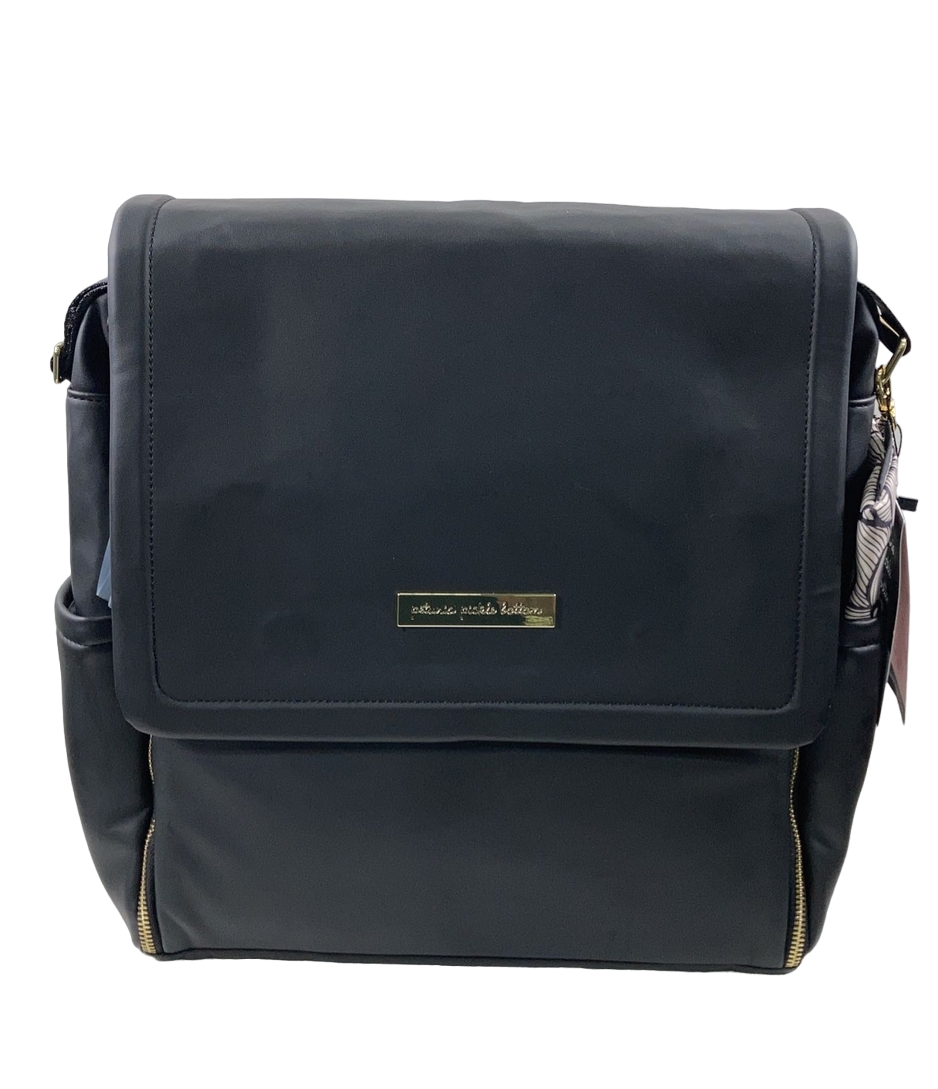 Petunia Pickle Bottom Boxy Backpack Diaper Bag - Black Matte Leatherette