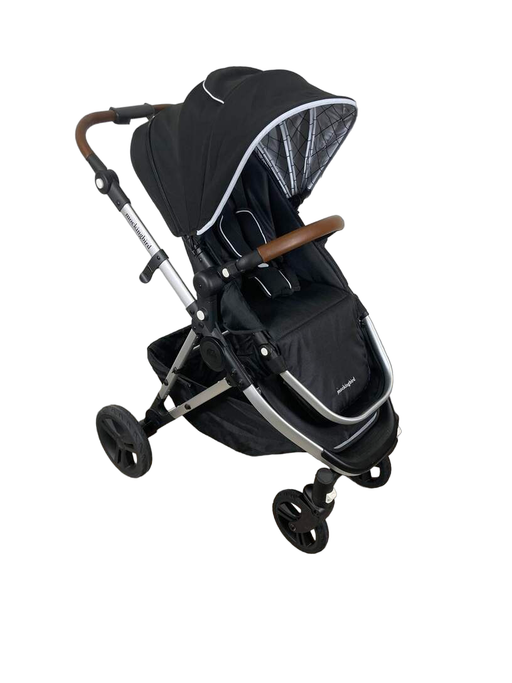 used Mockingbird Single Stroller, 2023, Black, Windowpane, Silver With Penny Leather