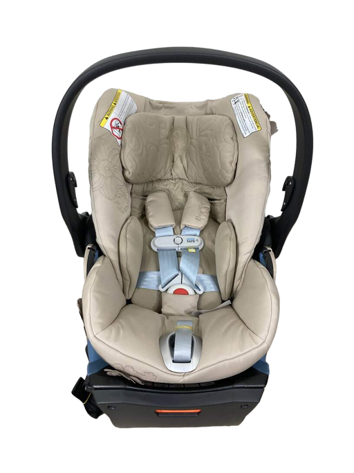 used Cybex Cloud Q Plus Infant Car Seat, simply flower beige, 2021