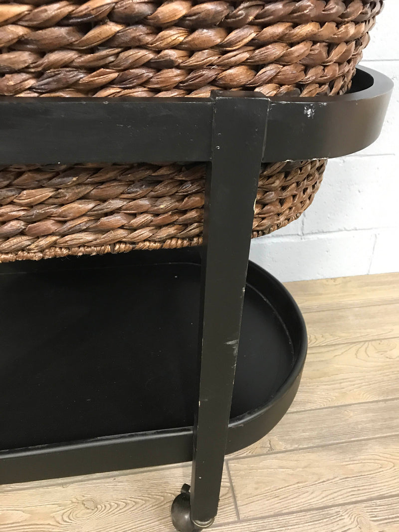 Restoration Hardware Heirloom Seagrass & Mattress Set