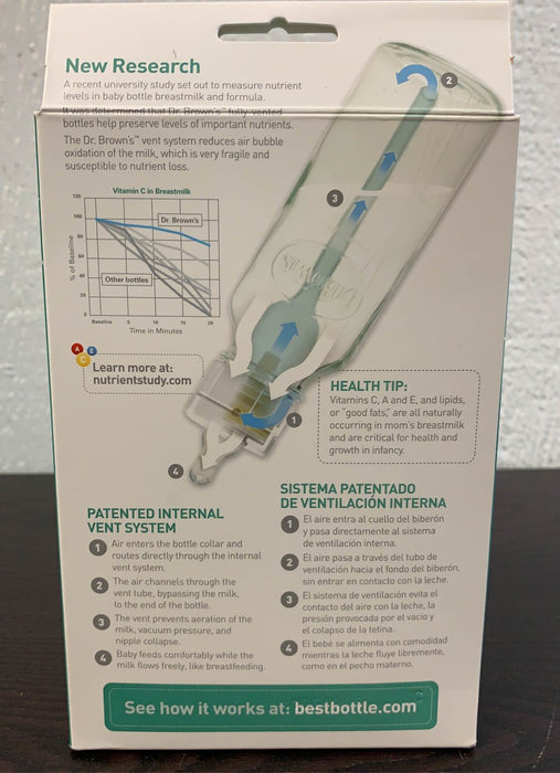 Shop Dr. Brown's Options+ Anti Colic Wide Neck Glass Bottles 2-Pack at GoodBuy Gear
