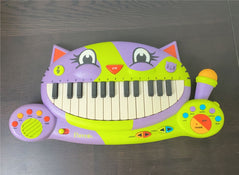 secondhand B. toys Meowsic Keyboard, Purple and Green