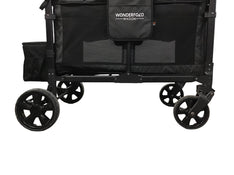 Wonderfold W4 Elite Stroller Wagon, Volcanic Black, 2022, With Double Sided Snack & Activity Tray