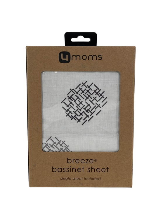 used 4moms Breeze Cotton Bassinet Sheet, White