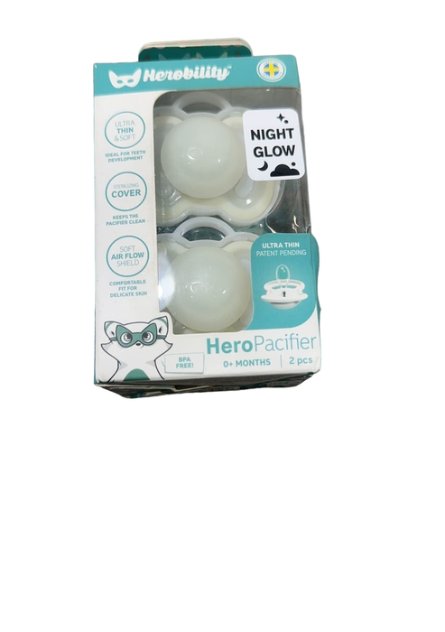 secondhand Herobility Pacifier 2 Pack, Night Glow