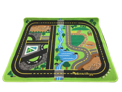 secondhand Melissa & Doug Deluxe Road Rug Play Set