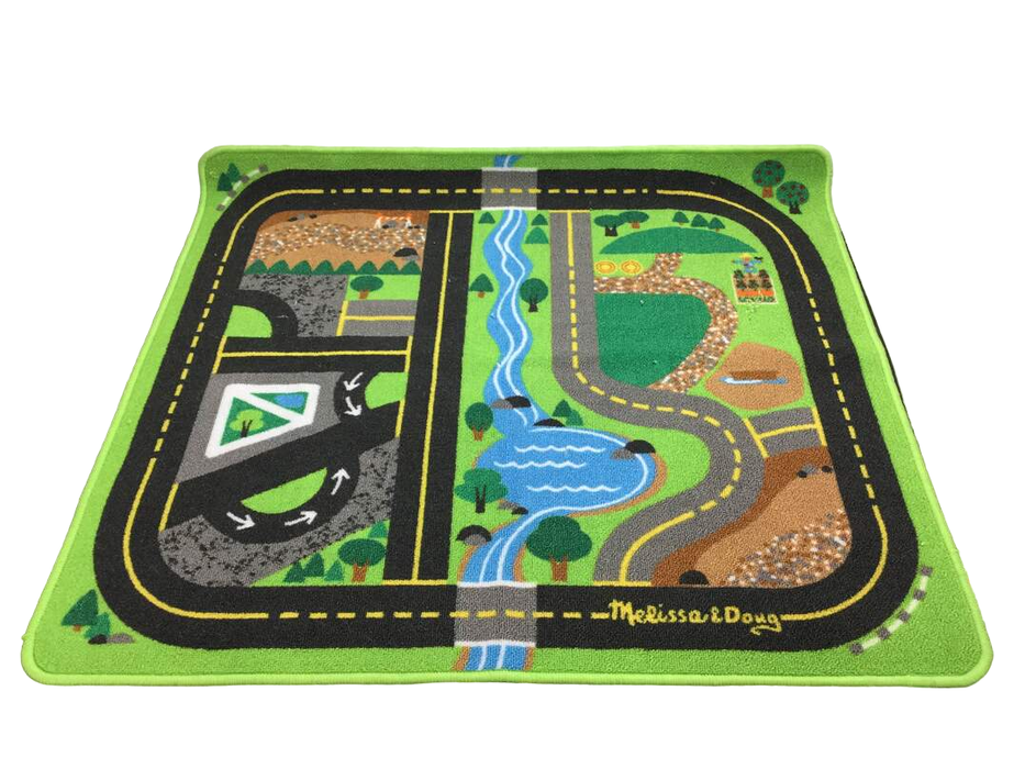 secondhand Melissa & Doug Deluxe Road Rug Play Set