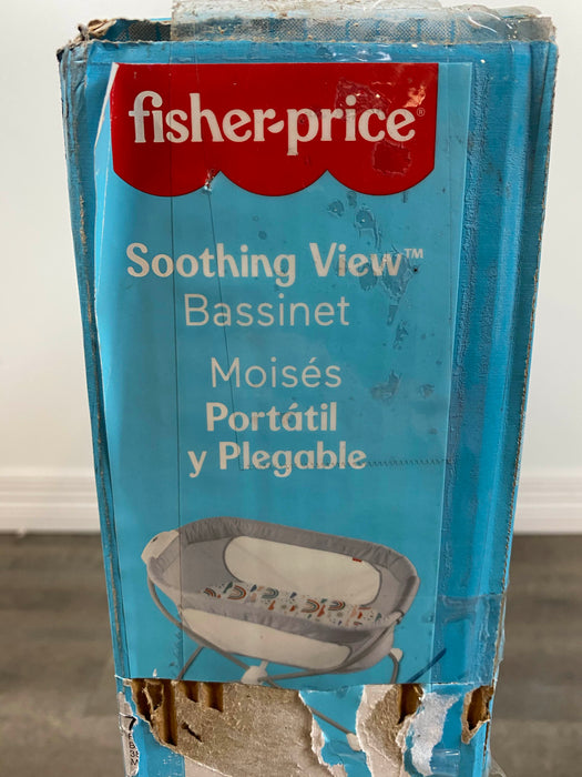 secondhand Fisher Price Soothing View Bassinet, Rainbow Showers