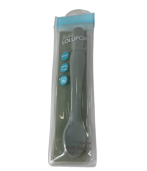 used LouLou Lollipop Silicone Feeding Spoon, Alligator