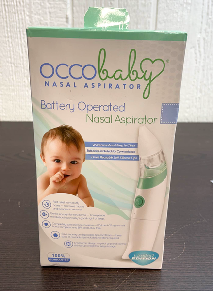 Occobaby Baby Nasal Aspirator - Safe Hygienic and Quick Battery Operated Nose Cleaner