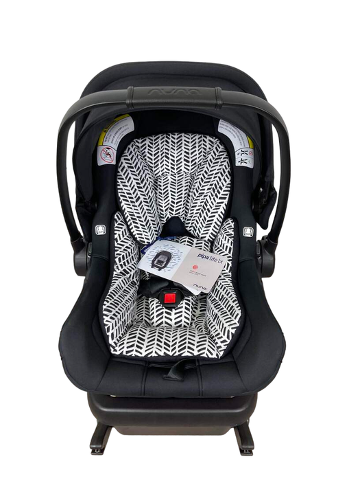 used Nuna Pipa Lite LX Infant Car Seat, Broken Arrow Caviar